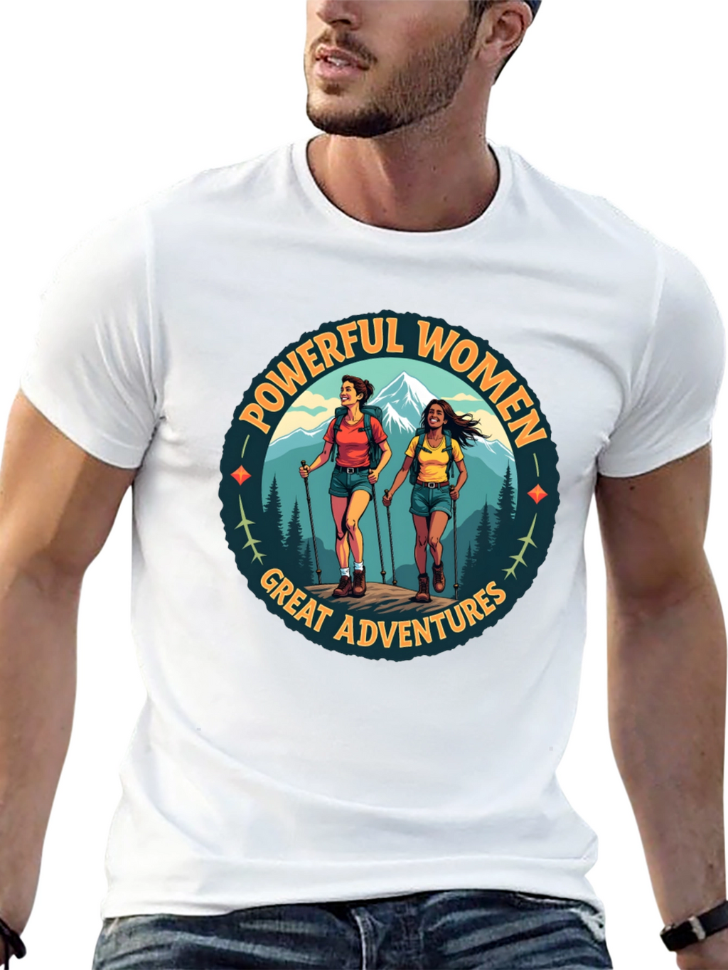 Powerful Women Great Adventures Hiking T-Shirt