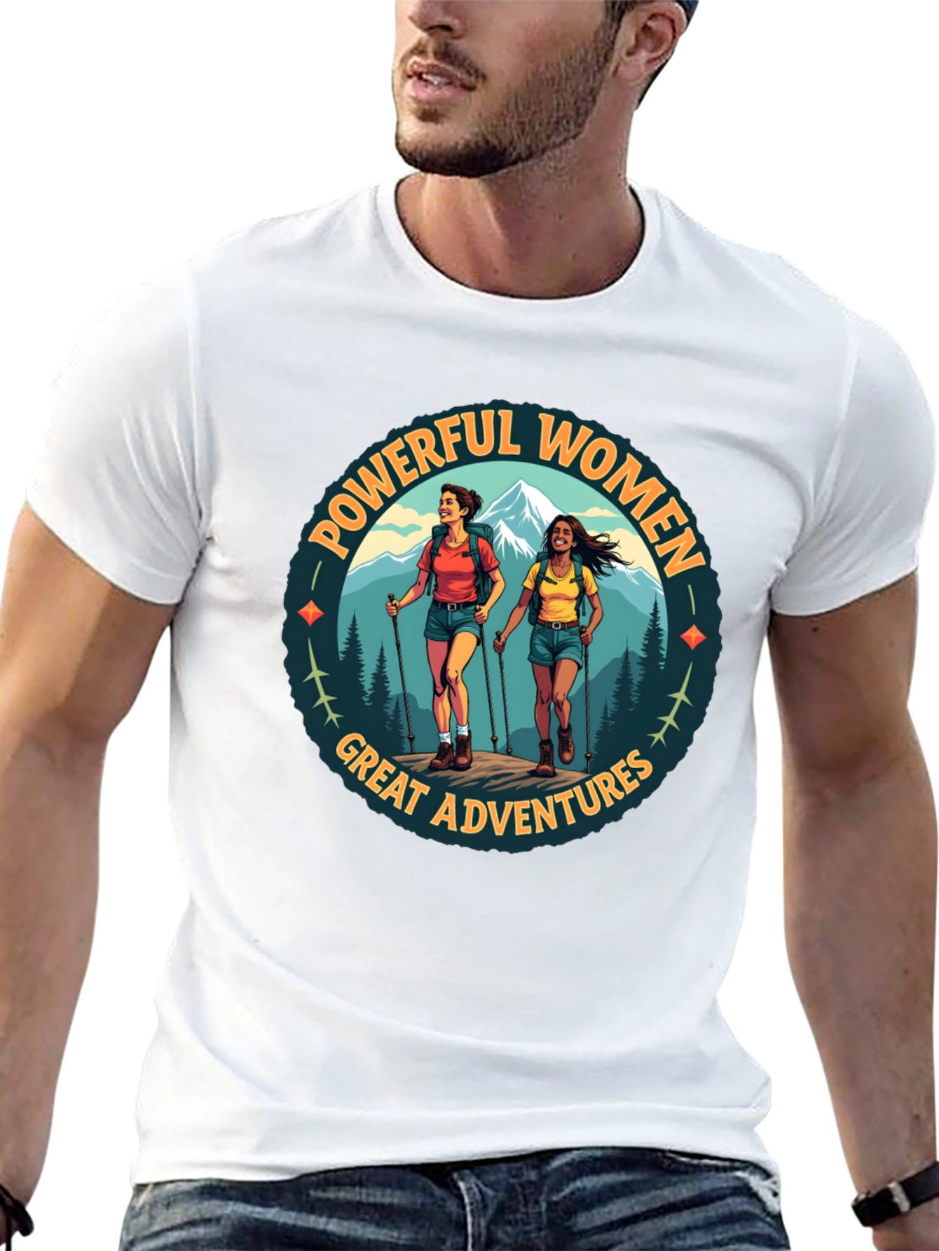 Powerful Women Great Adventures Hiking T-Shirt