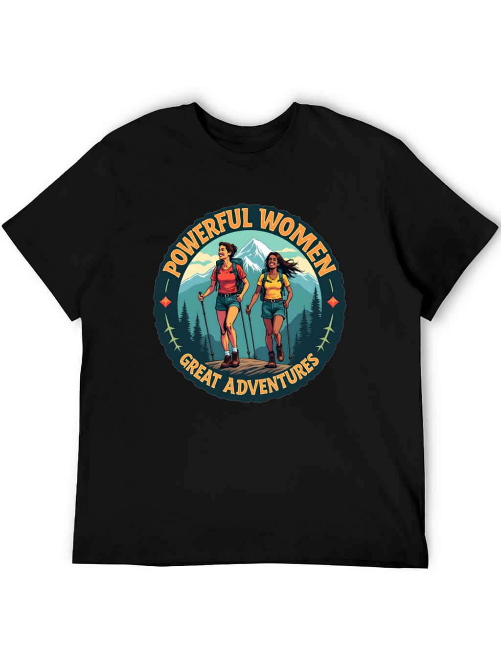 Powerful Women Great Adventures Hiking T-Shirt