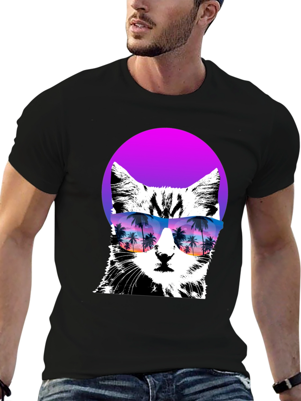 Cool Cat T-Shirt with Sunglasses