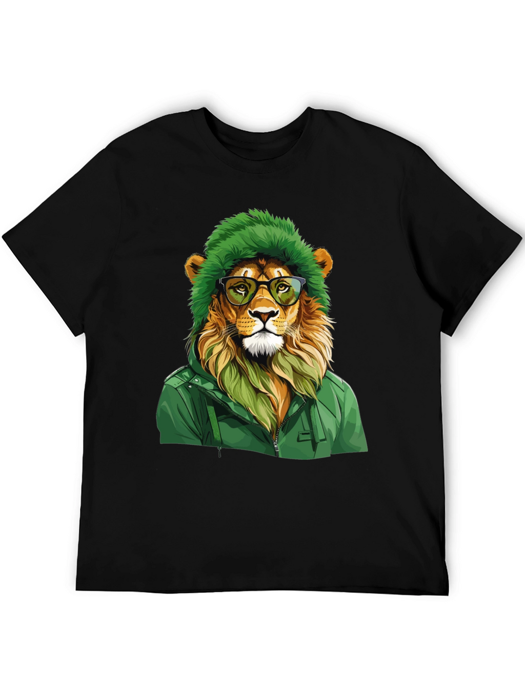 Hipster Lion Graphic Tee - Cool Animal T-Shirt