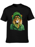 Hipster Lion Graphic Tee - Cool Animal T-Shirt