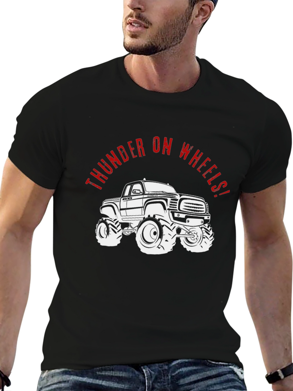 Thunder on Wheels Truck T-Shirt - Black