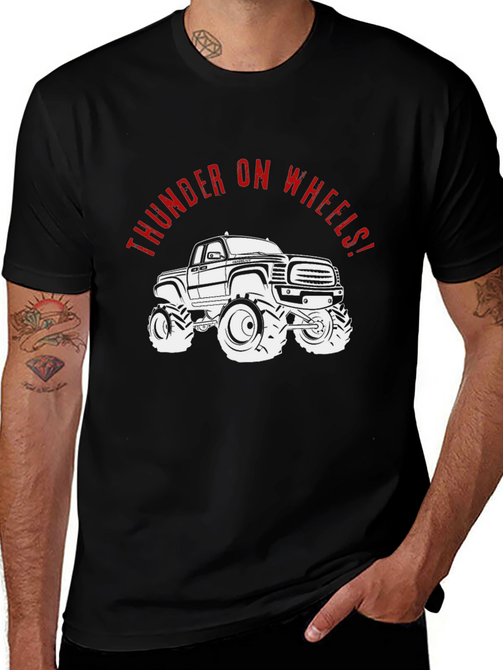 Thunder on Wheels Truck T-Shirt - Black