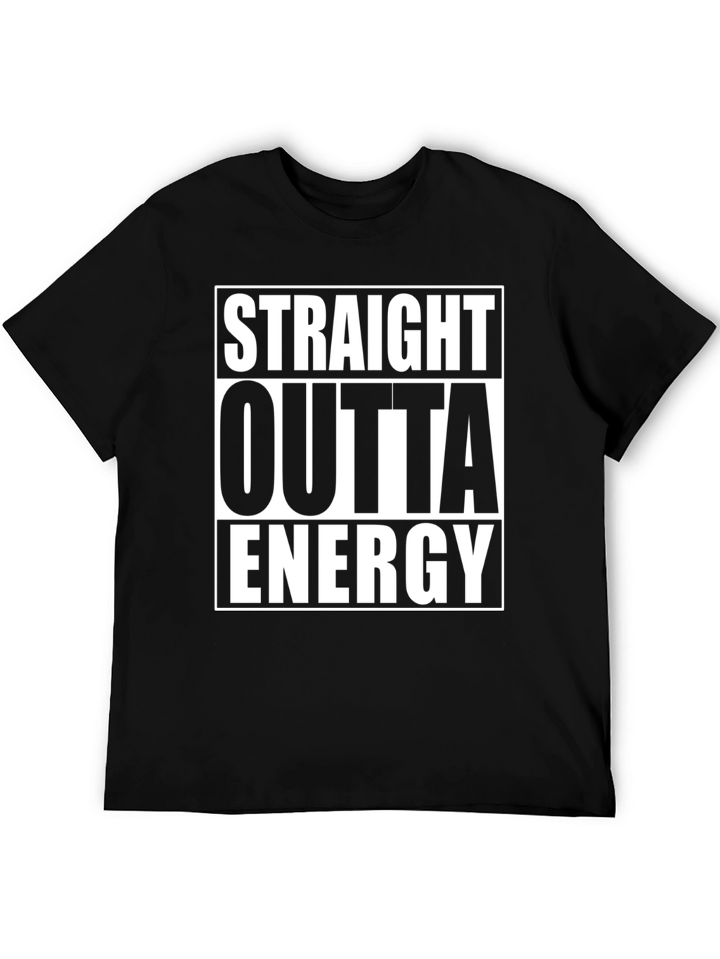 Straight Outta Energy Graphic Tee - Black Cotton T-Shirt