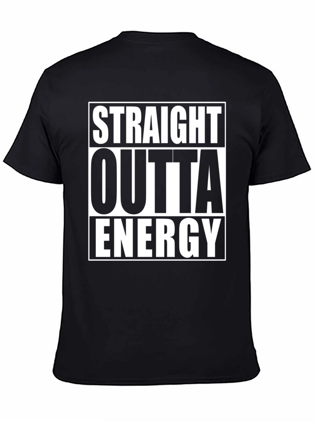 Straight Outta Energy Graphic Tee - Black Cotton T-Shirt