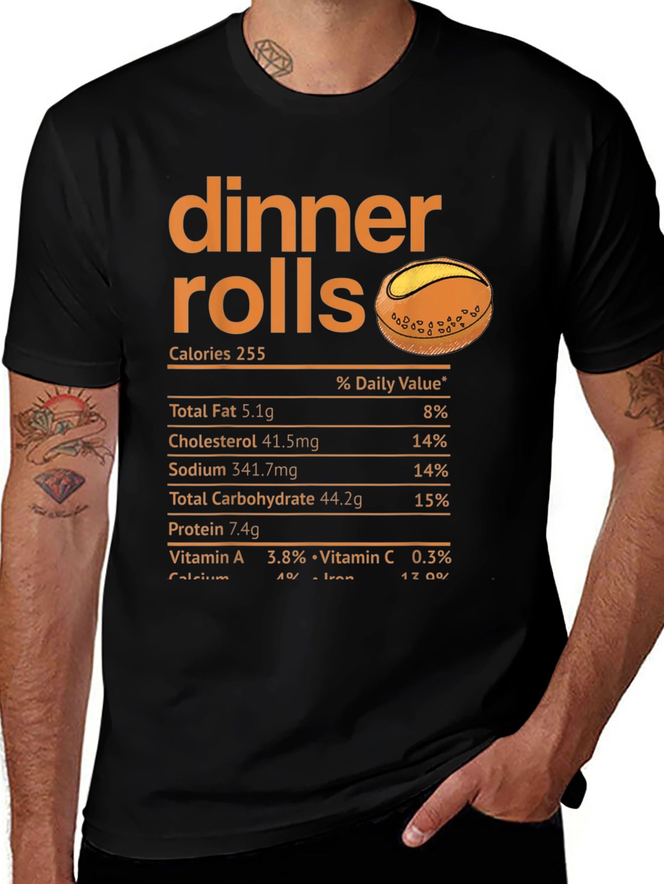 Dinner Rolls Nutrition Facts T-Shirt