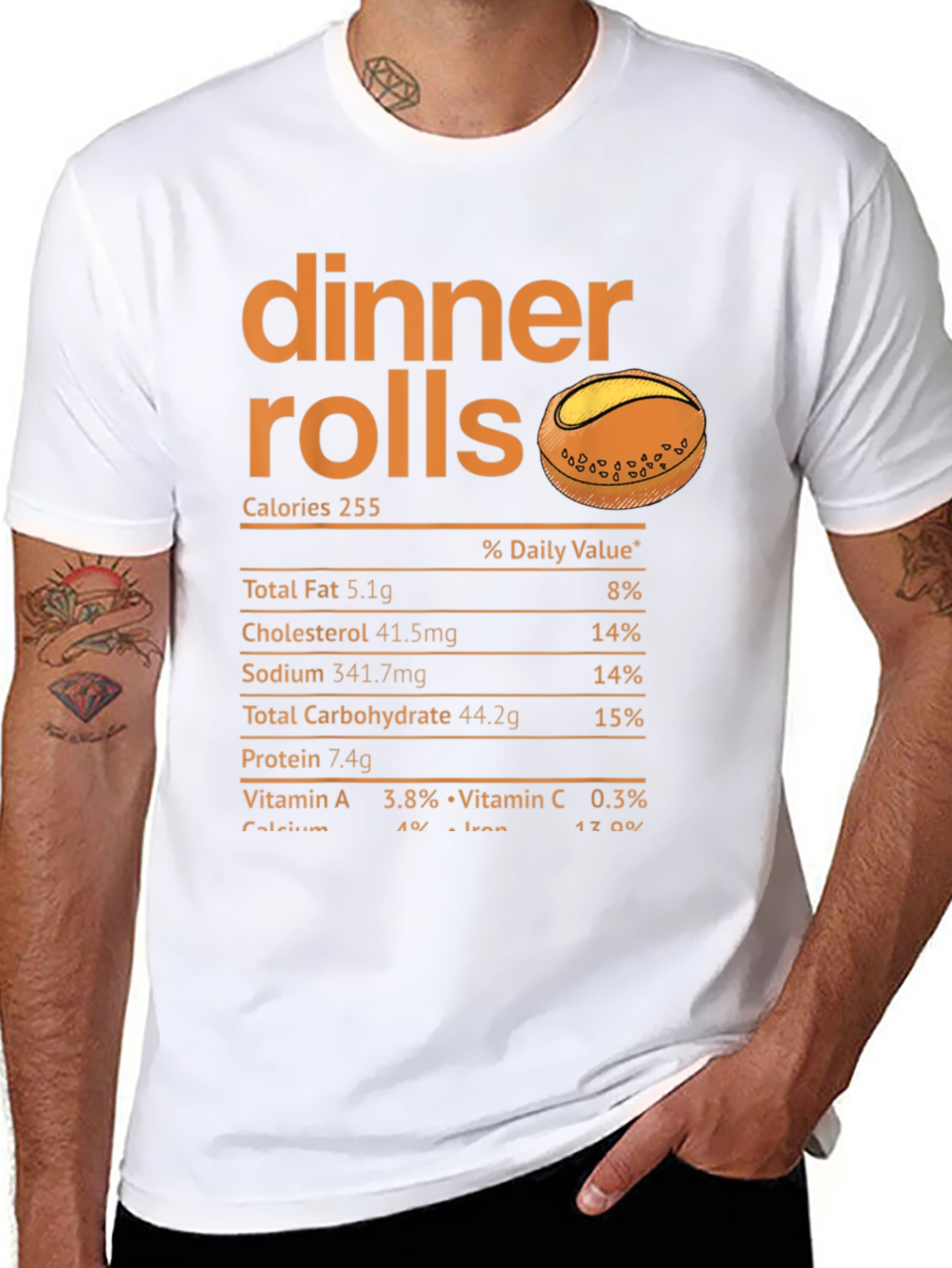 Dinner Rolls Nutrition Facts T-Shirt