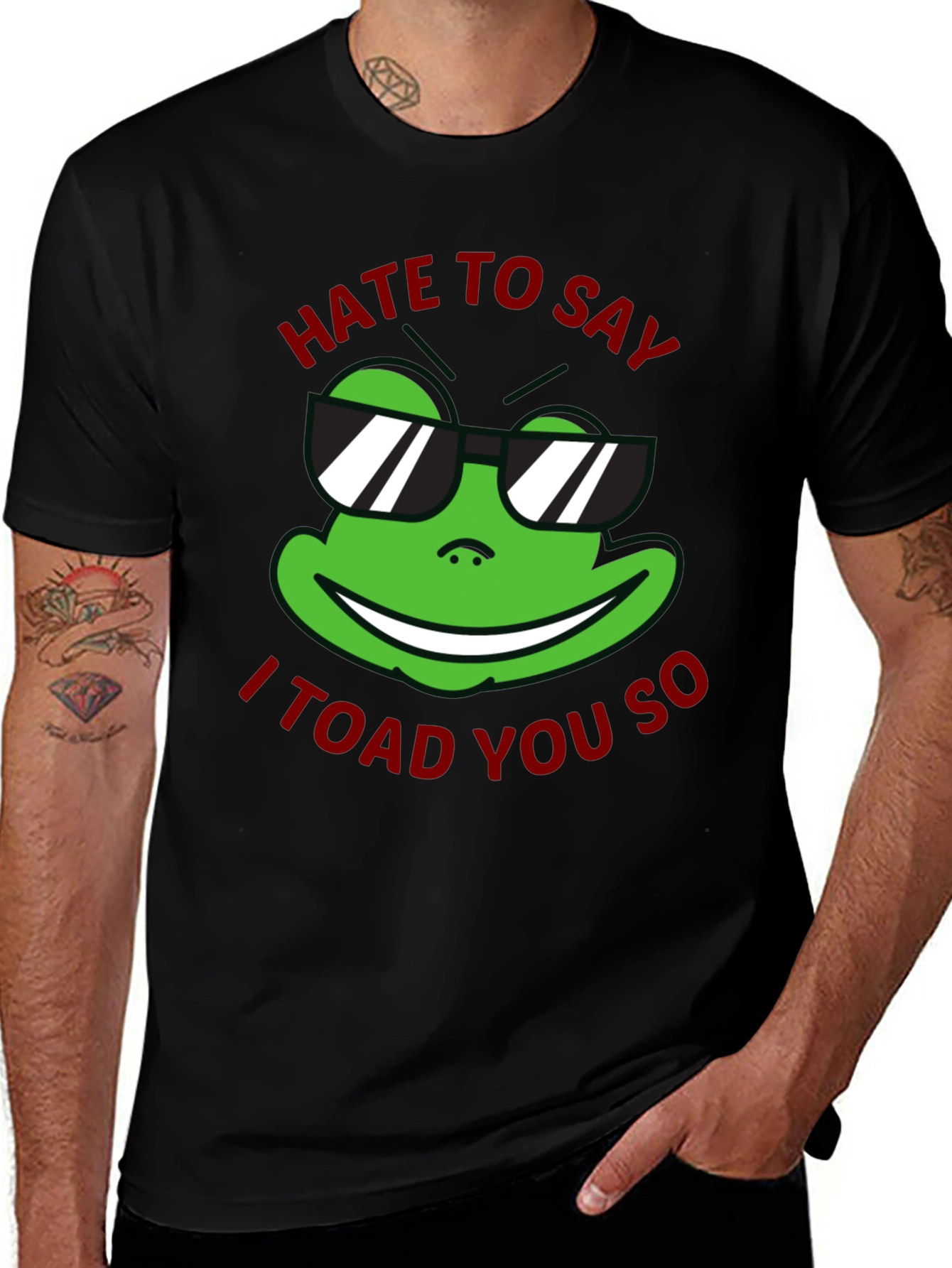 Funny Frog Sunglasses Graphic T-Shirt - I Toad You So