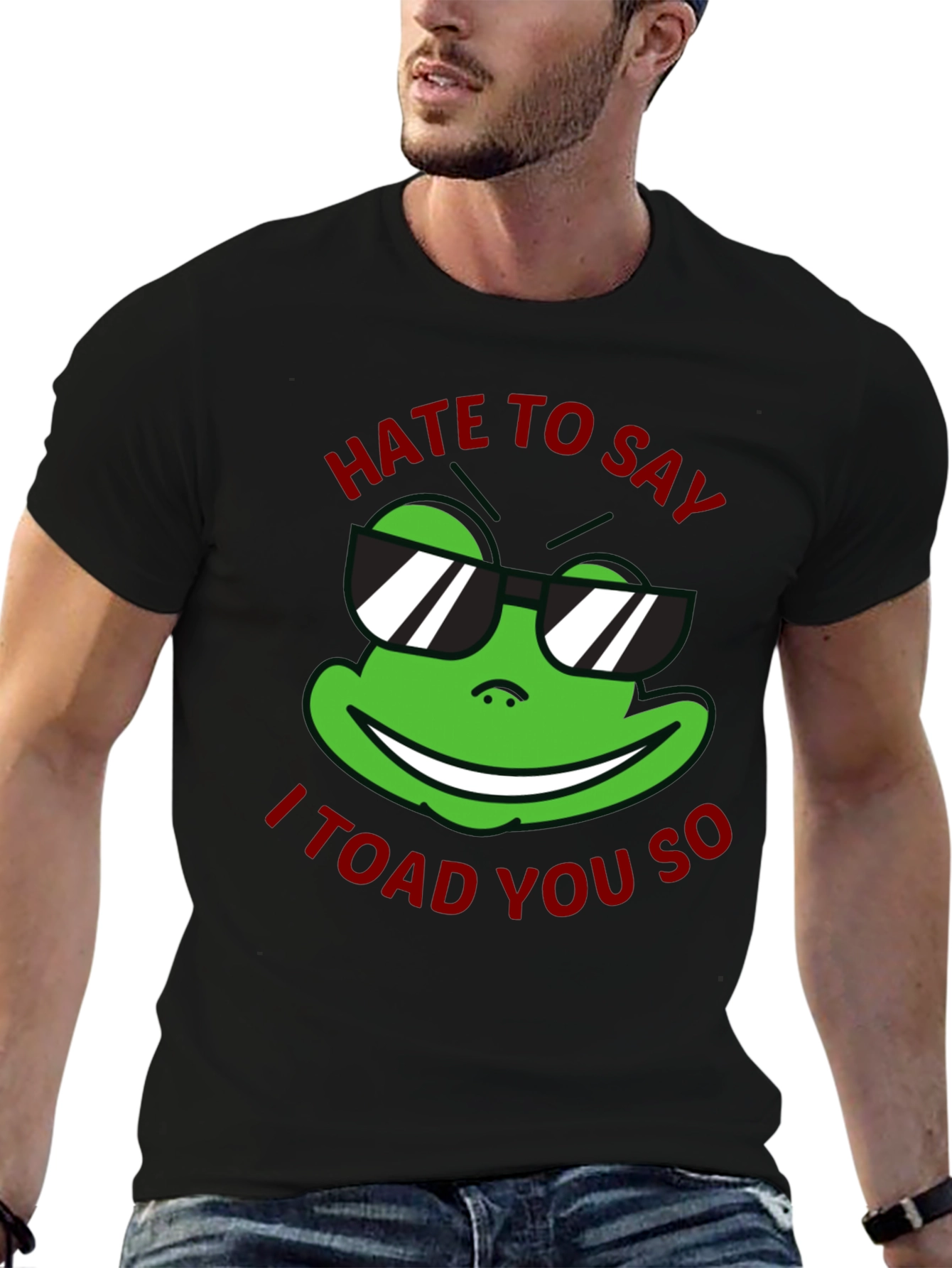 Funny Frog Sunglasses Graphic T-Shirt - I Toad You So