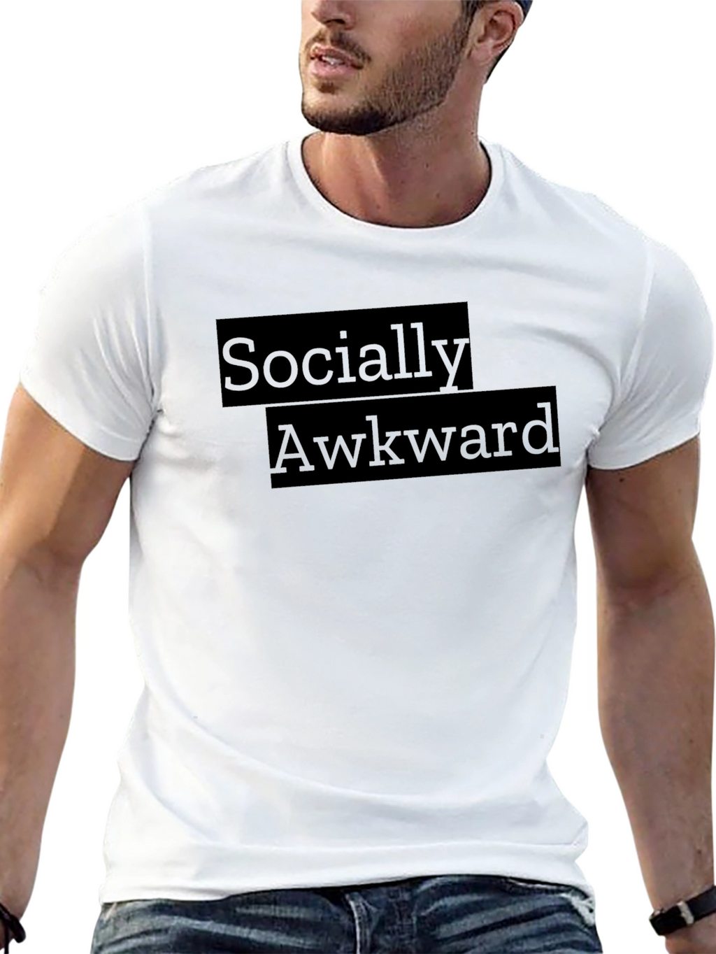 Socially Awkward Graphic Tee - Black
