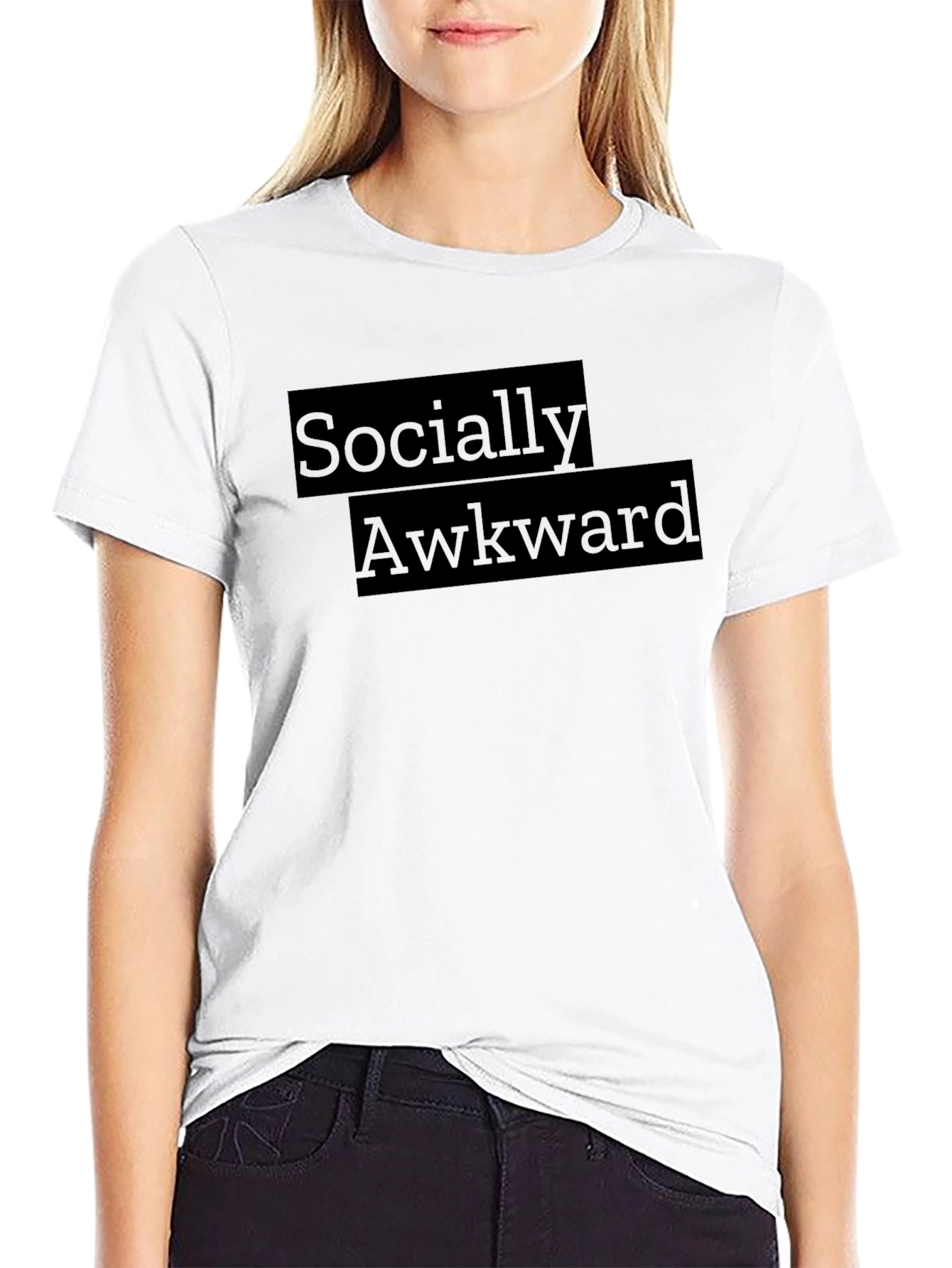 Socially Awkward Graphic Tee - Black