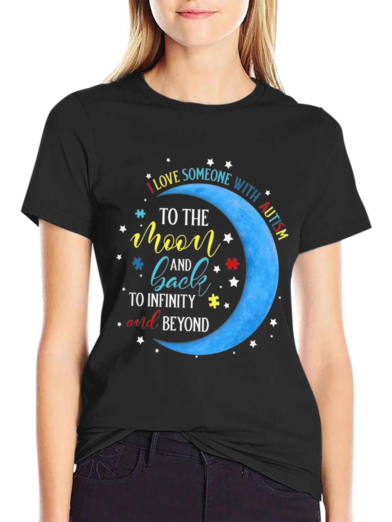 Autism Awareness T-Shirt: Love to the Moon and Back!