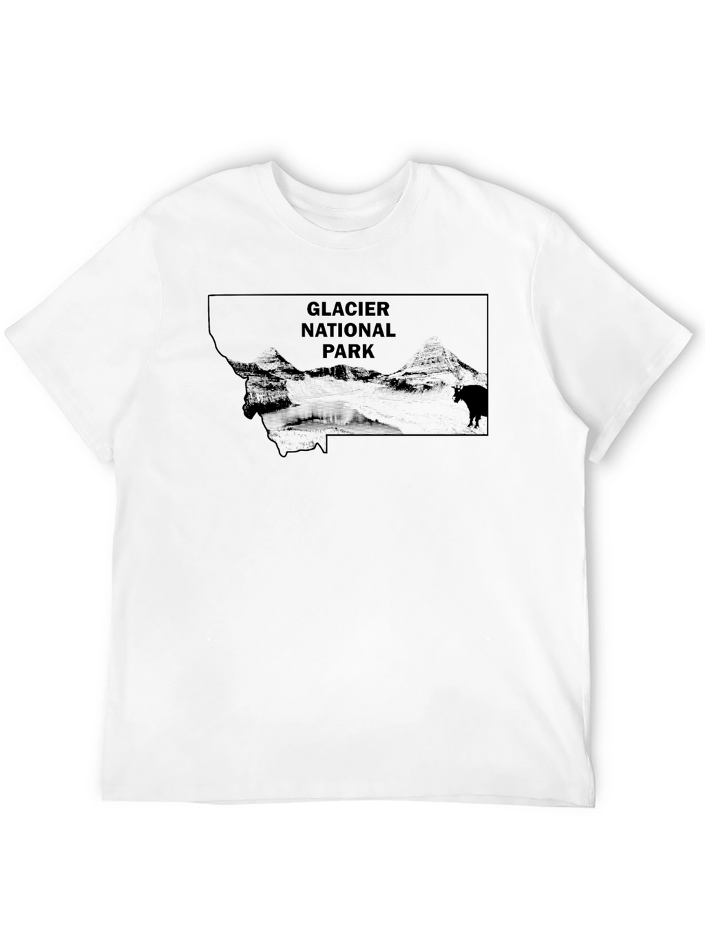 Glacier National Park Black Graphic Tee