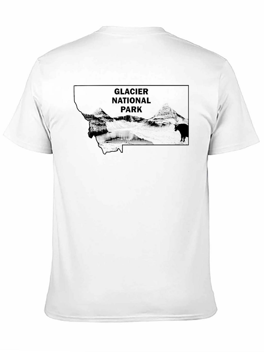 Glacier National Park Black Graphic Tee