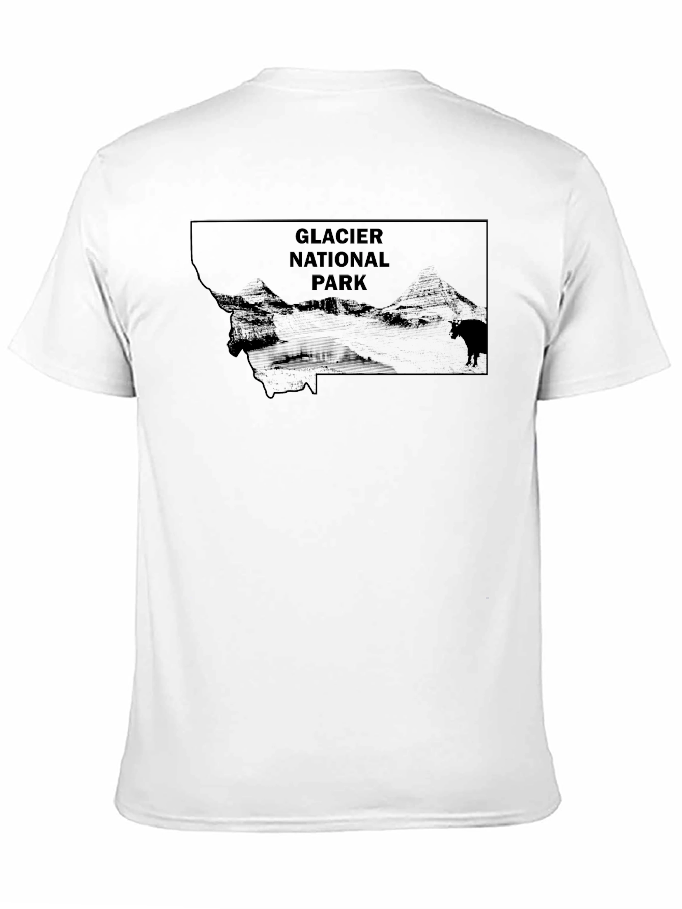 Glacier National Park Black Graphic Tee