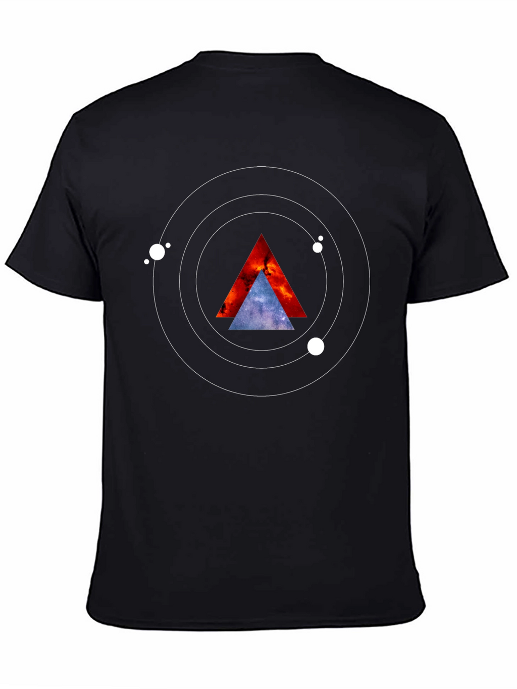 Cosmic Triangle Graphic Tee - Black