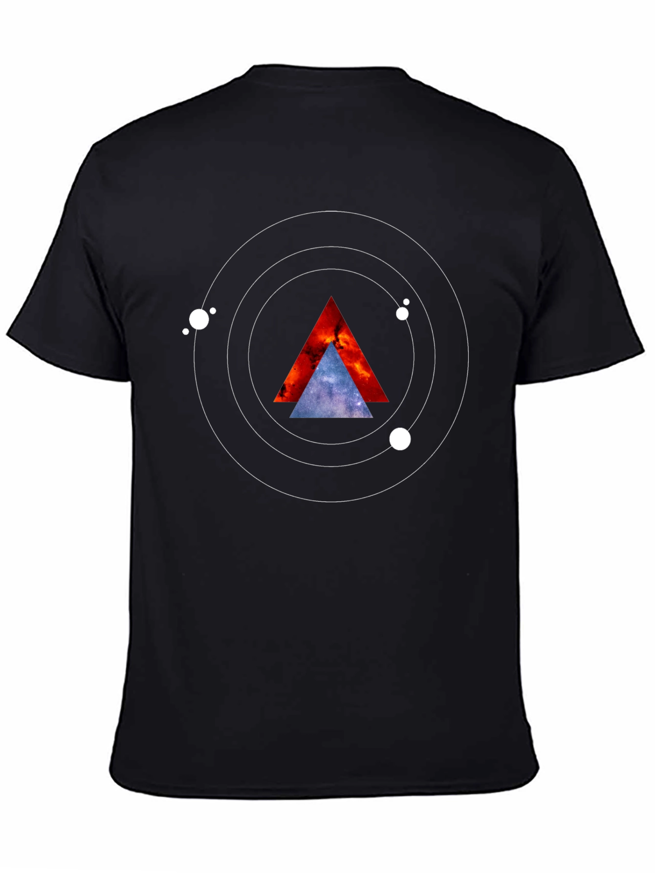 Cosmic Triangle Graphic Tee - Black