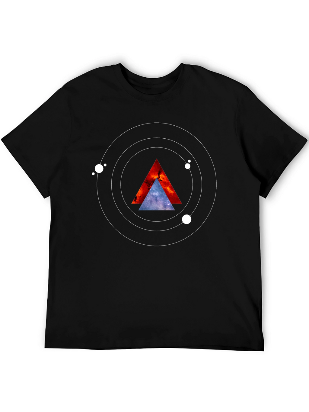 Cosmic Triangle Graphic Tee - Black