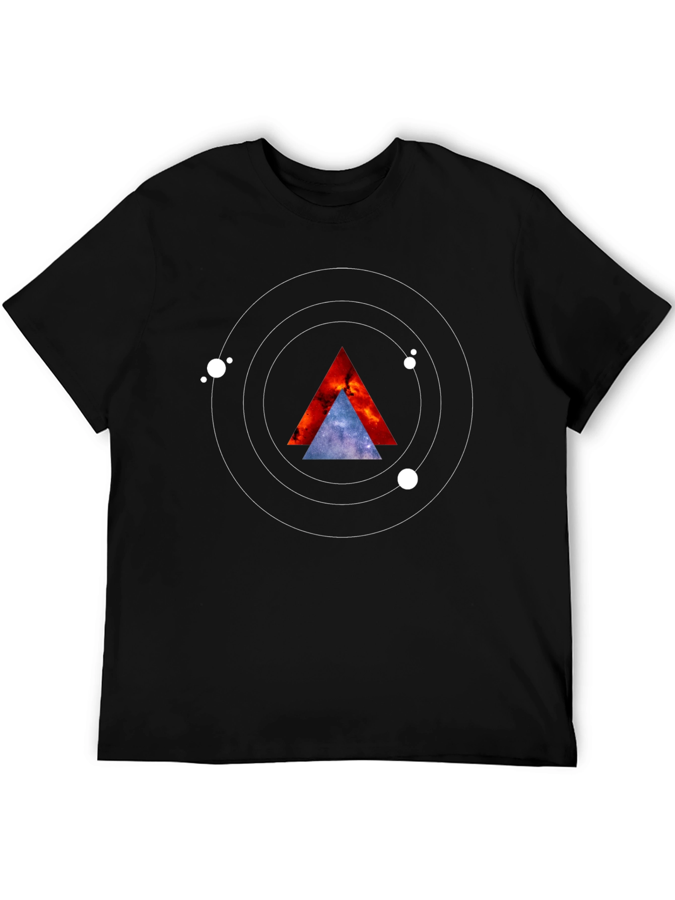 Cosmic Triangle Graphic Tee - Black