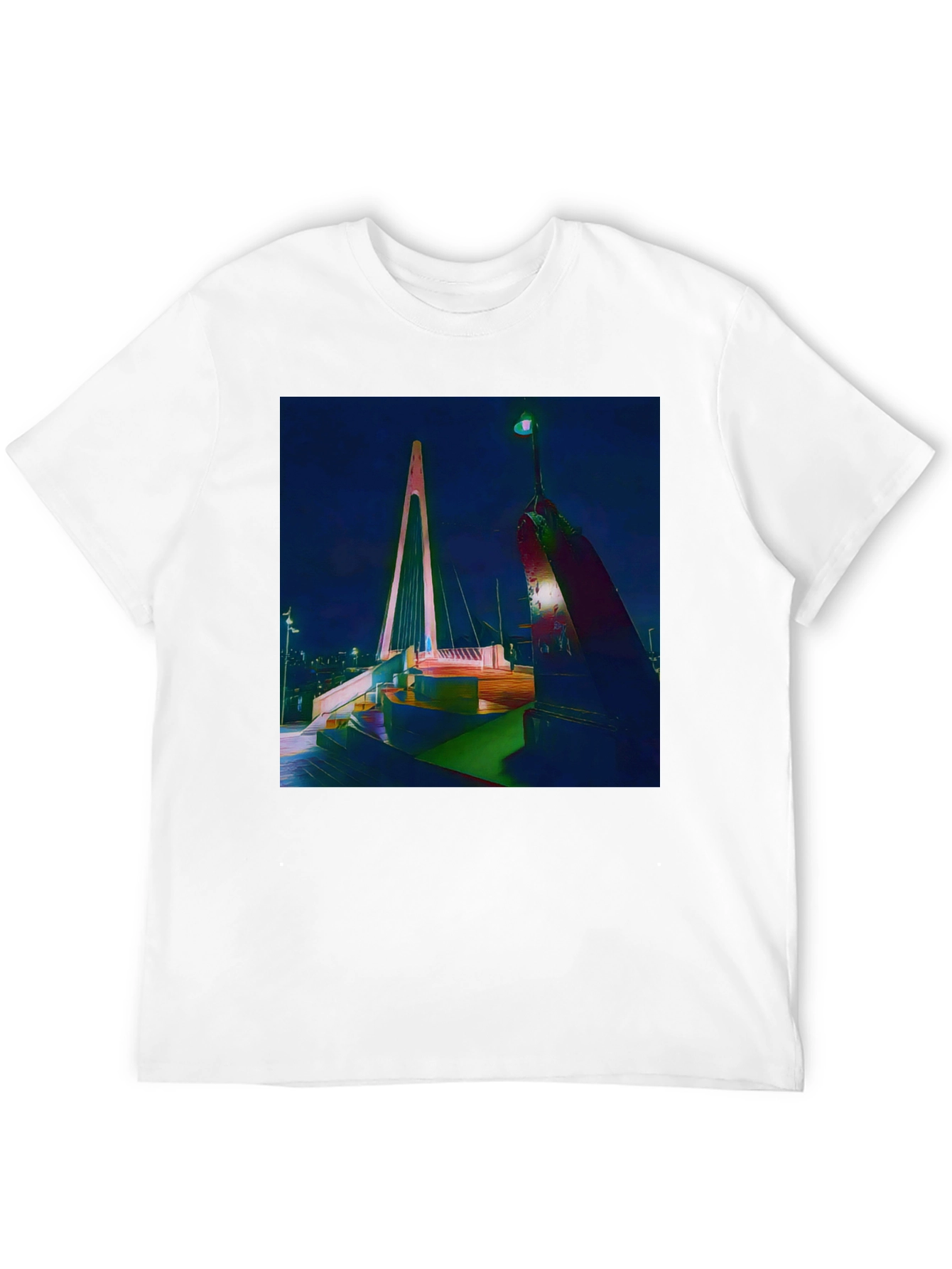 Night Bridge Graphic Tee - Cool Urban Style