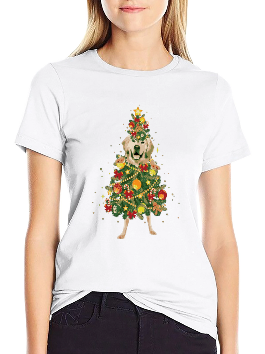 Golden Retriever Christmas Tree T-Shirt