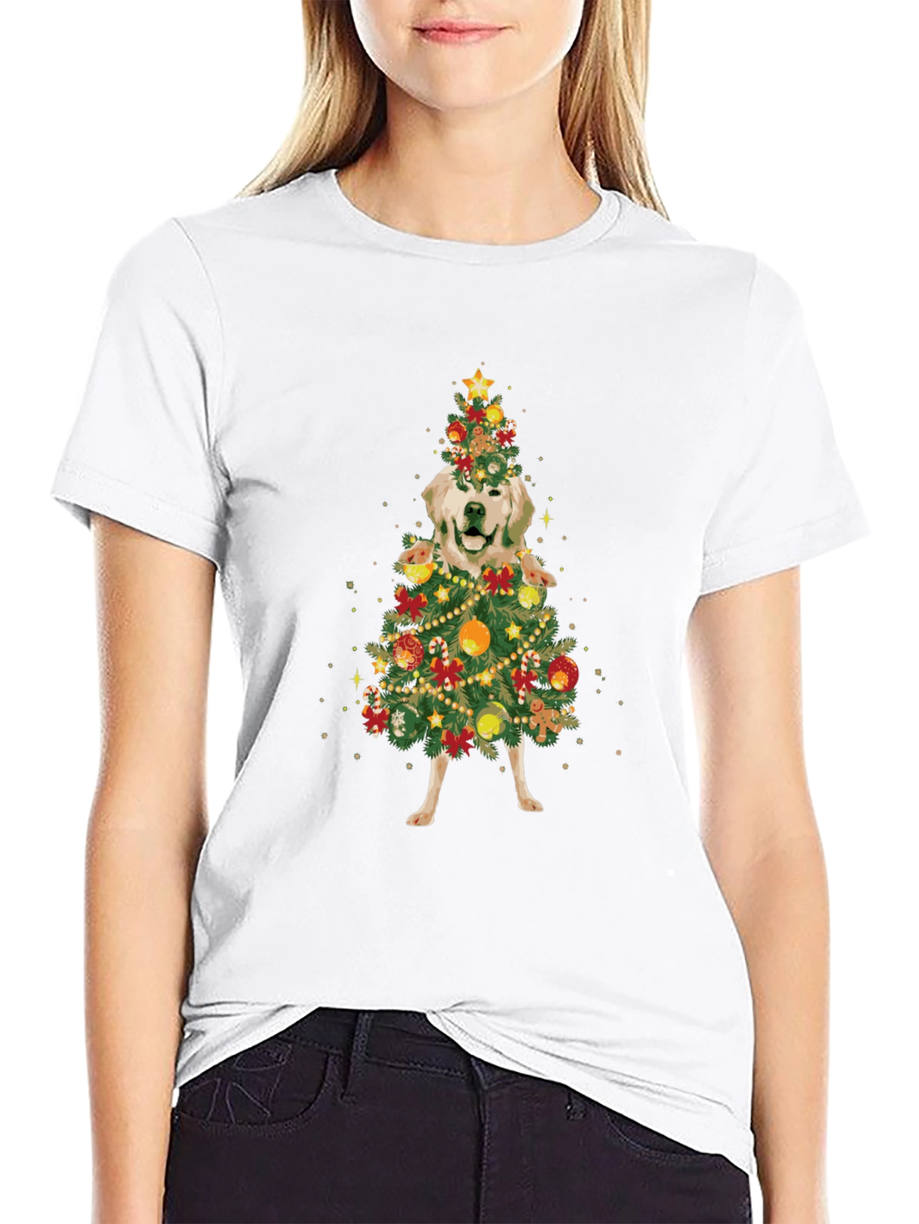 Golden Retriever Christmas Tree T-Shirt