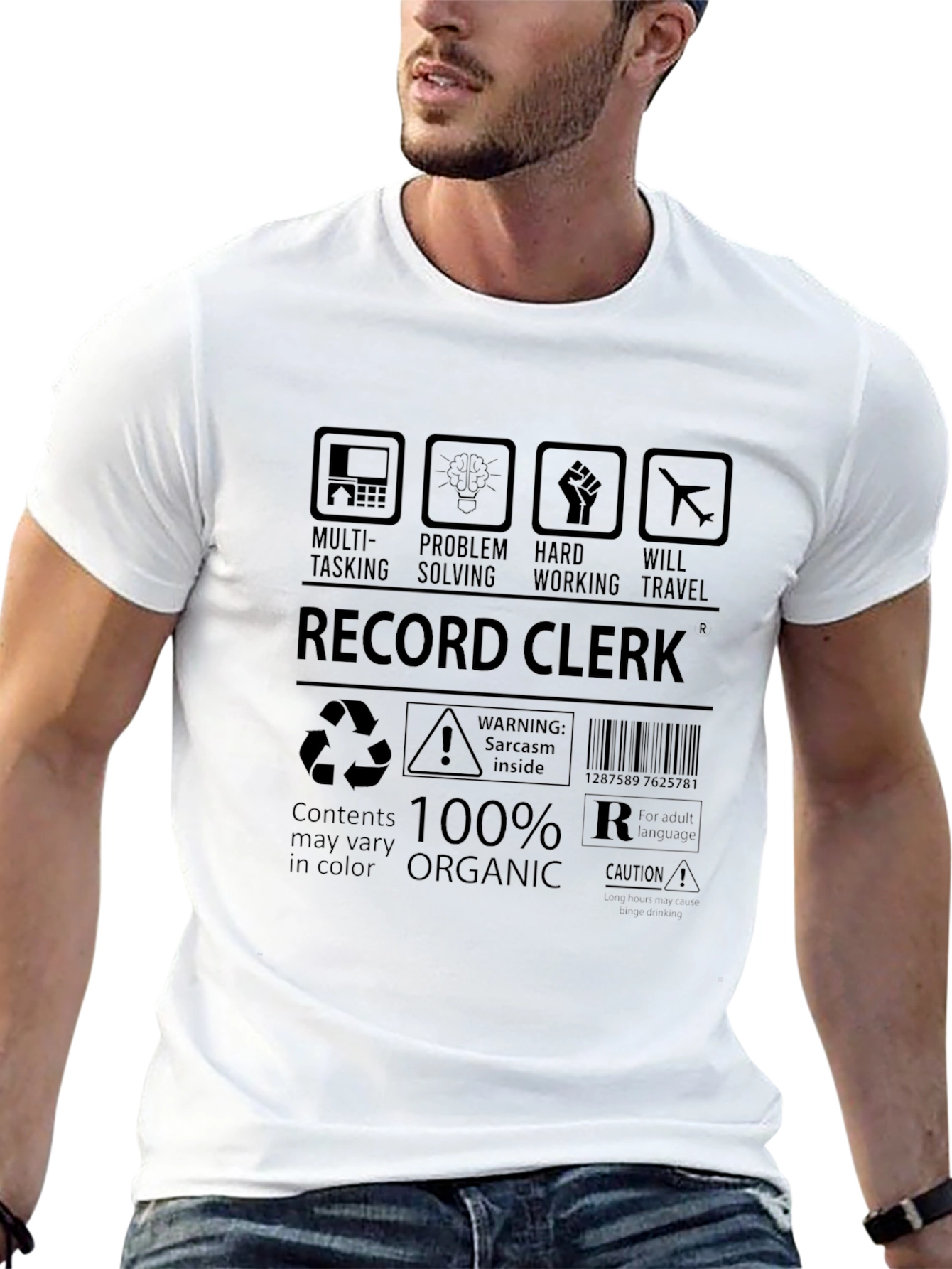 Record Clerk T-Shirt: Multi-Tasking Problem-Solving Pro