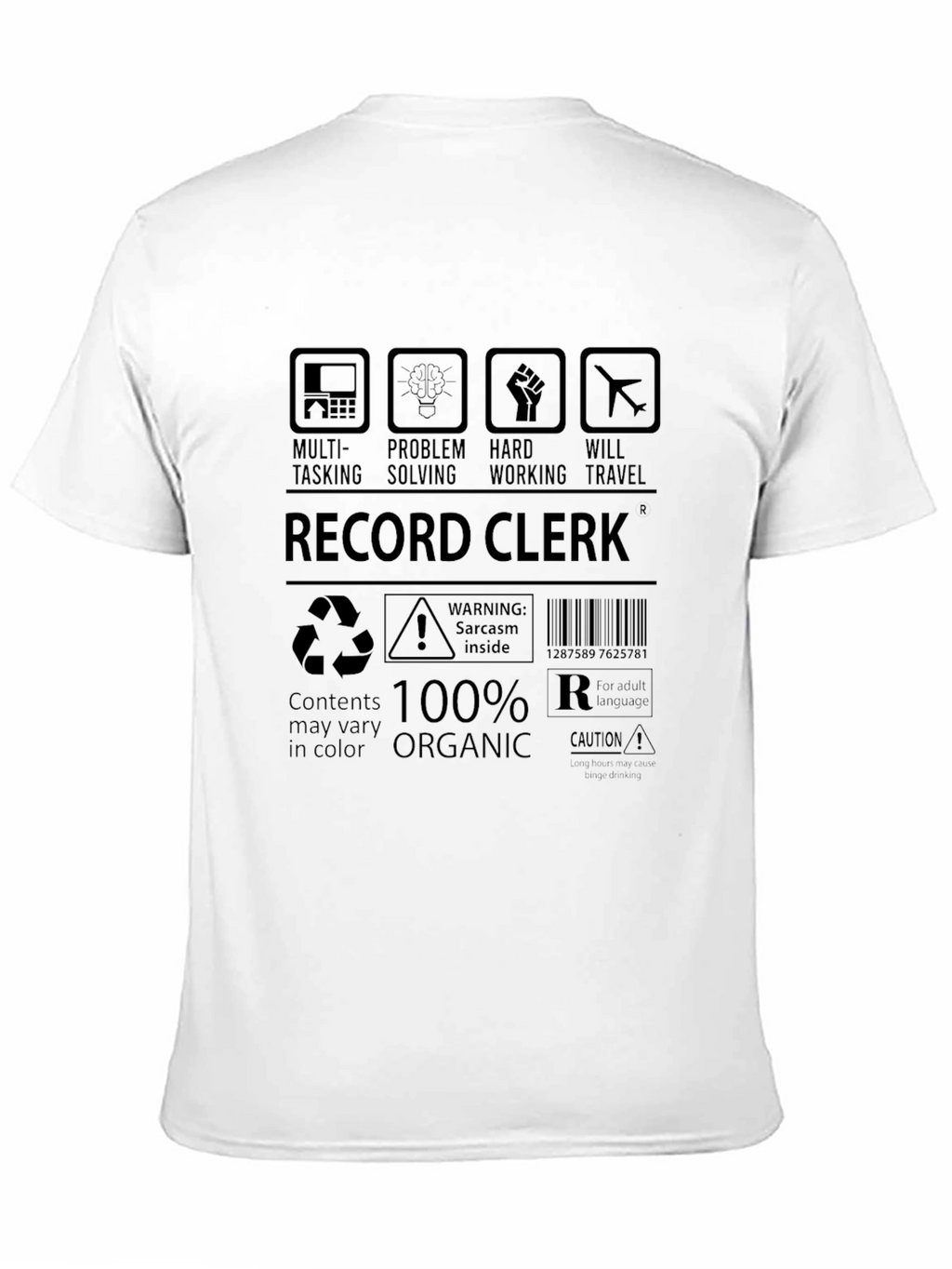 Record Clerk T-Shirt: Multi-Tasking Problem-Solving Pro