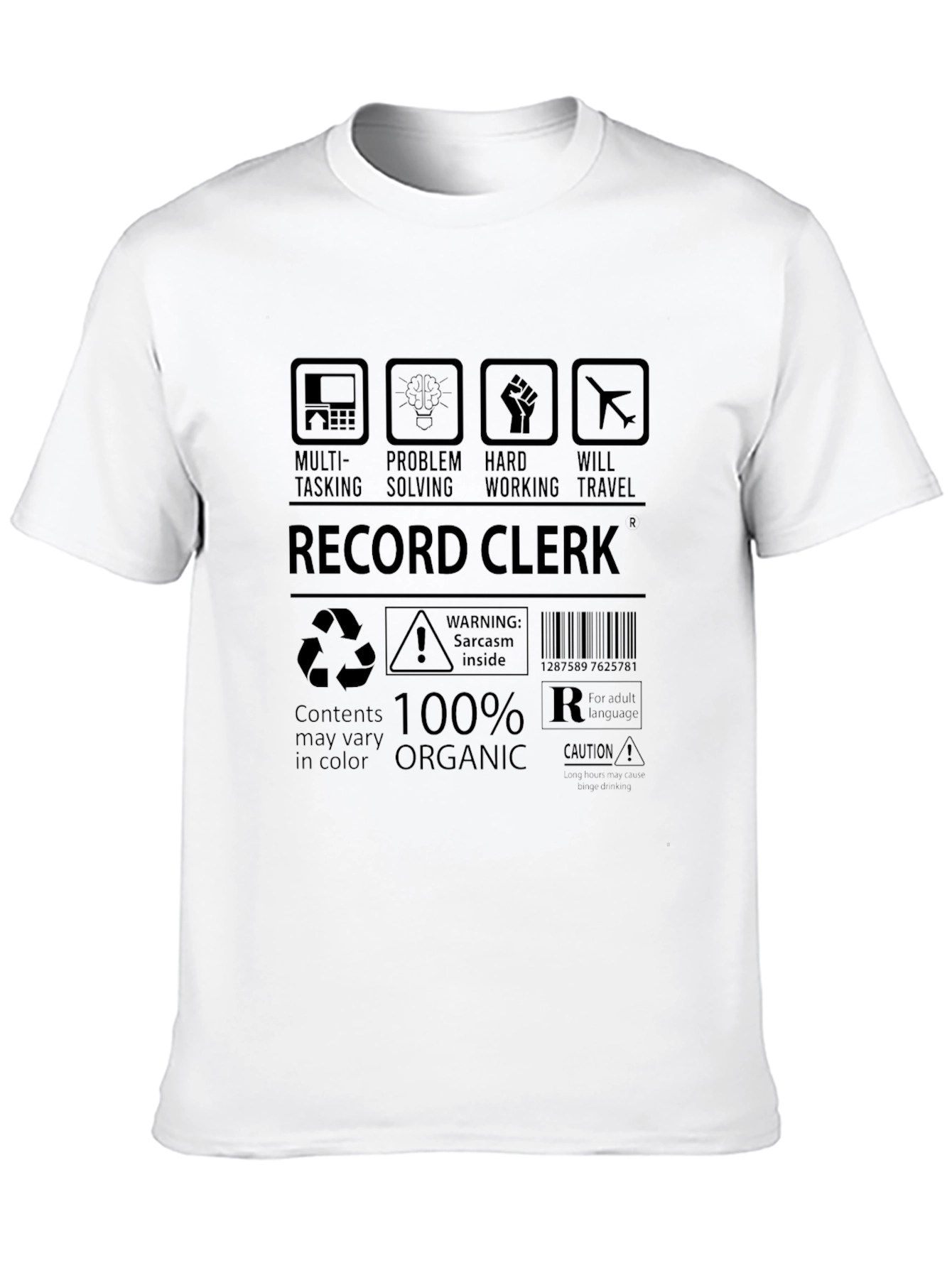 Record Clerk T-Shirt: Multi-Tasking Problem-Solving Pro