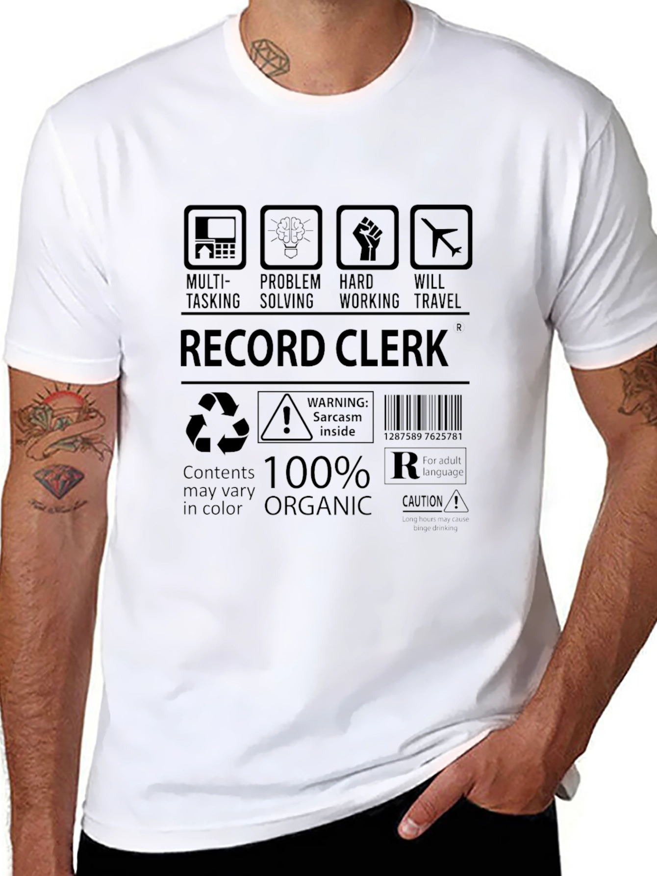 Record Clerk T-Shirt: Multi-Tasking Problem-Solving Pro
