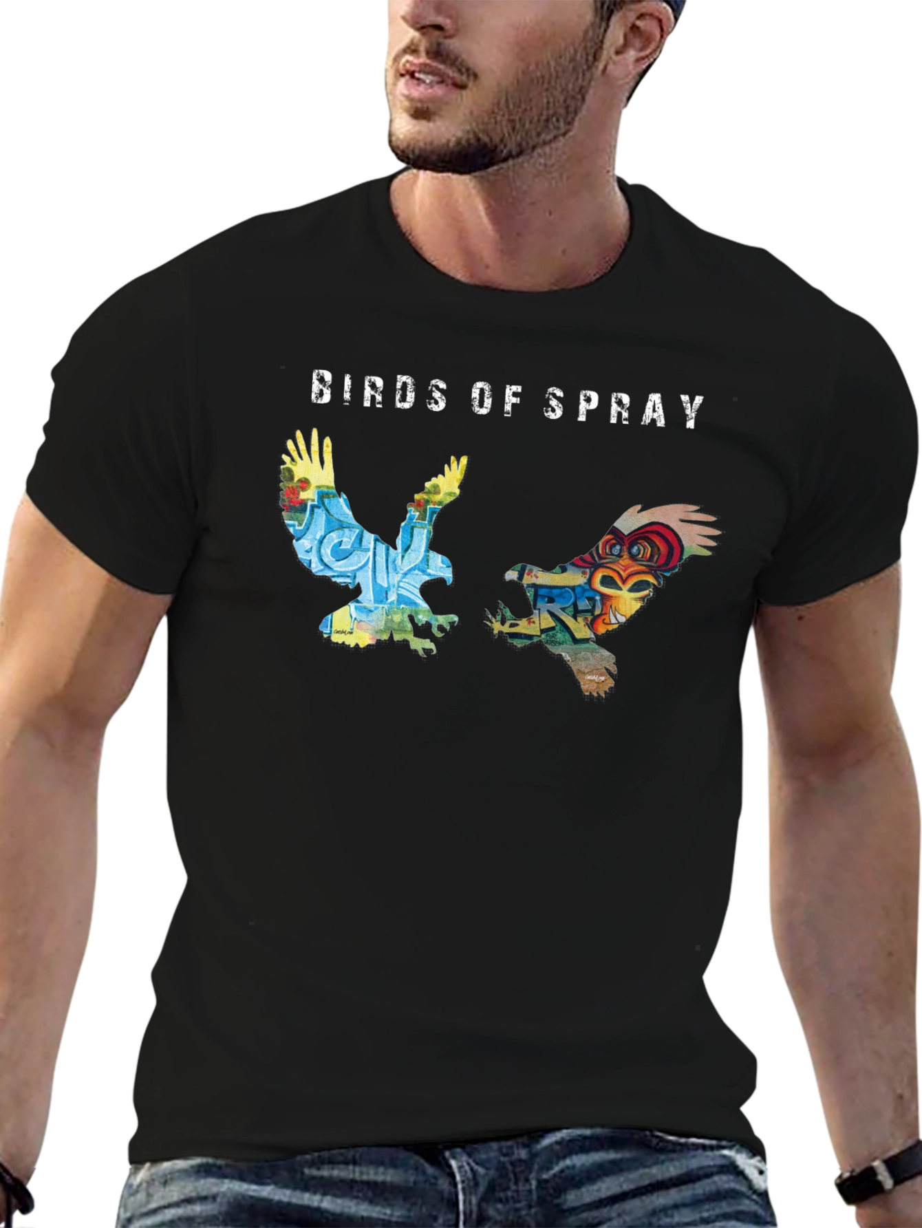 Birds of Spray Graphic T-Shirt