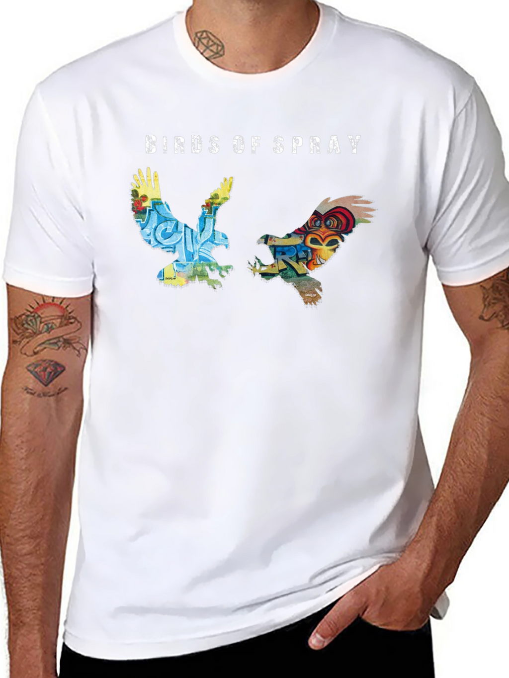 Birds of Spray Graphic T-Shirt