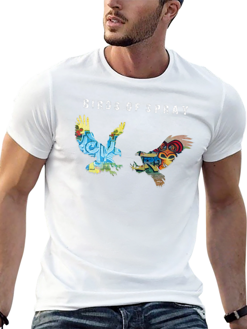 Birds of Spray Graphic T-Shirt