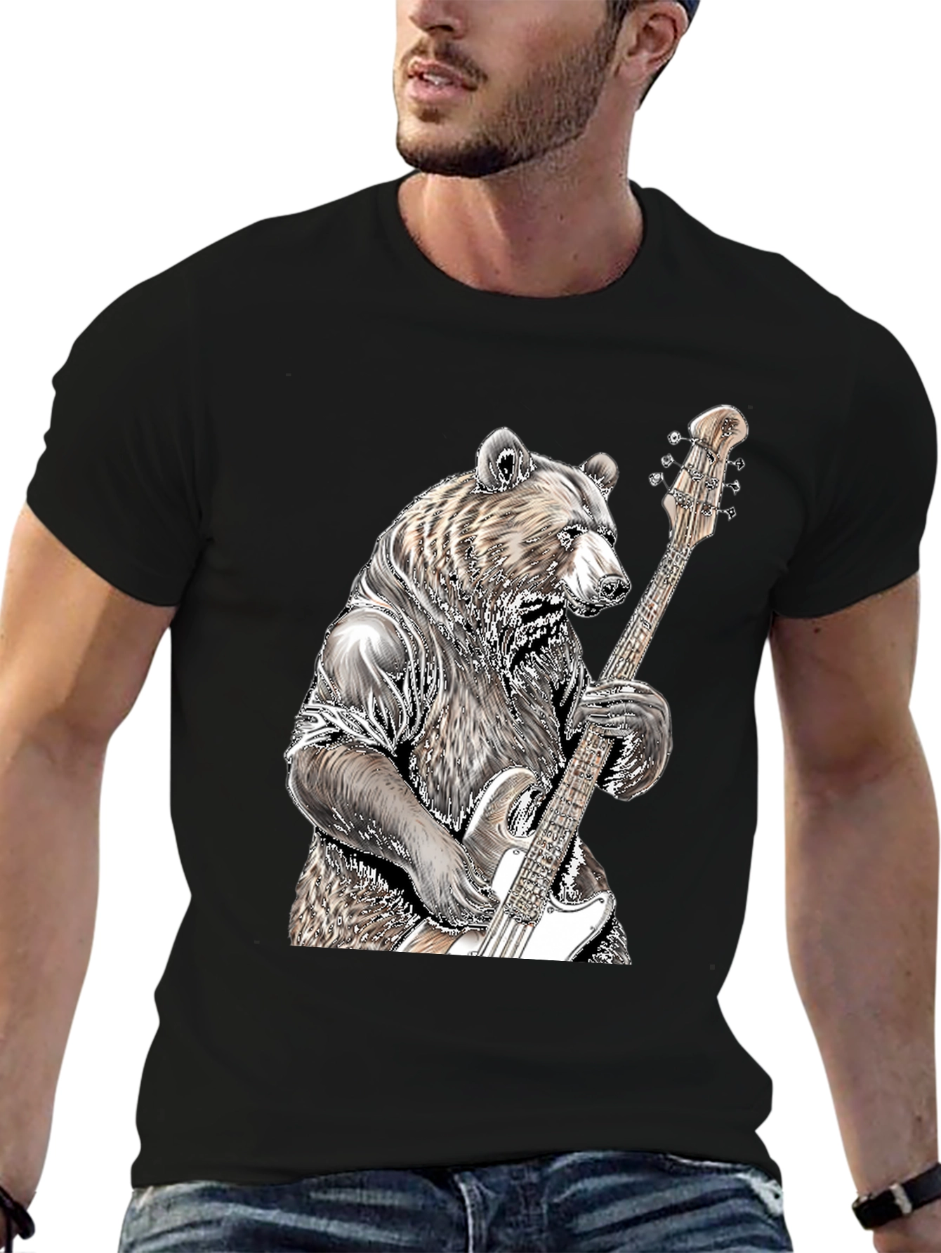 Bear Bass Guitar T-Shirt