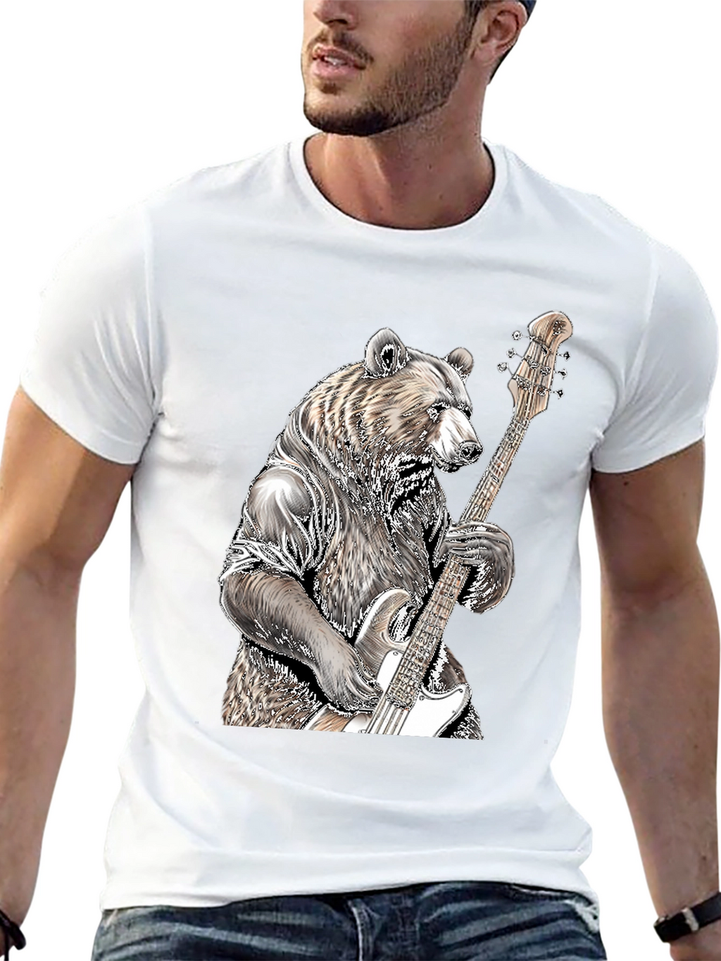 Bear Bass Guitar T-Shirt