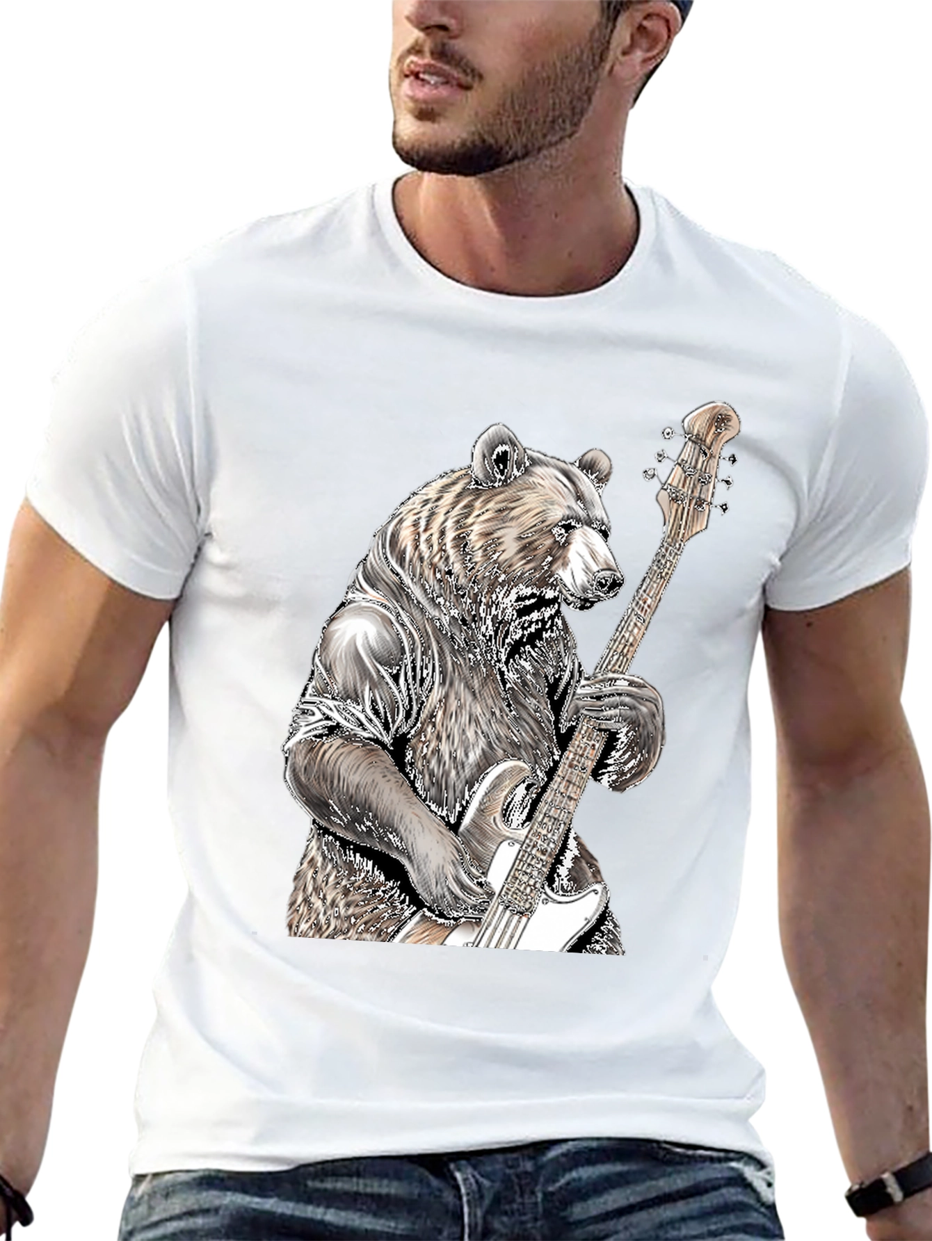 Bear Bass Guitar T-Shirt