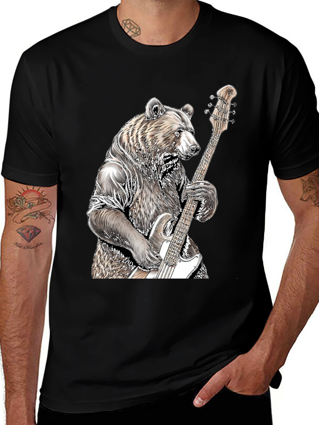 Bear Bass Guitar T-Shirt