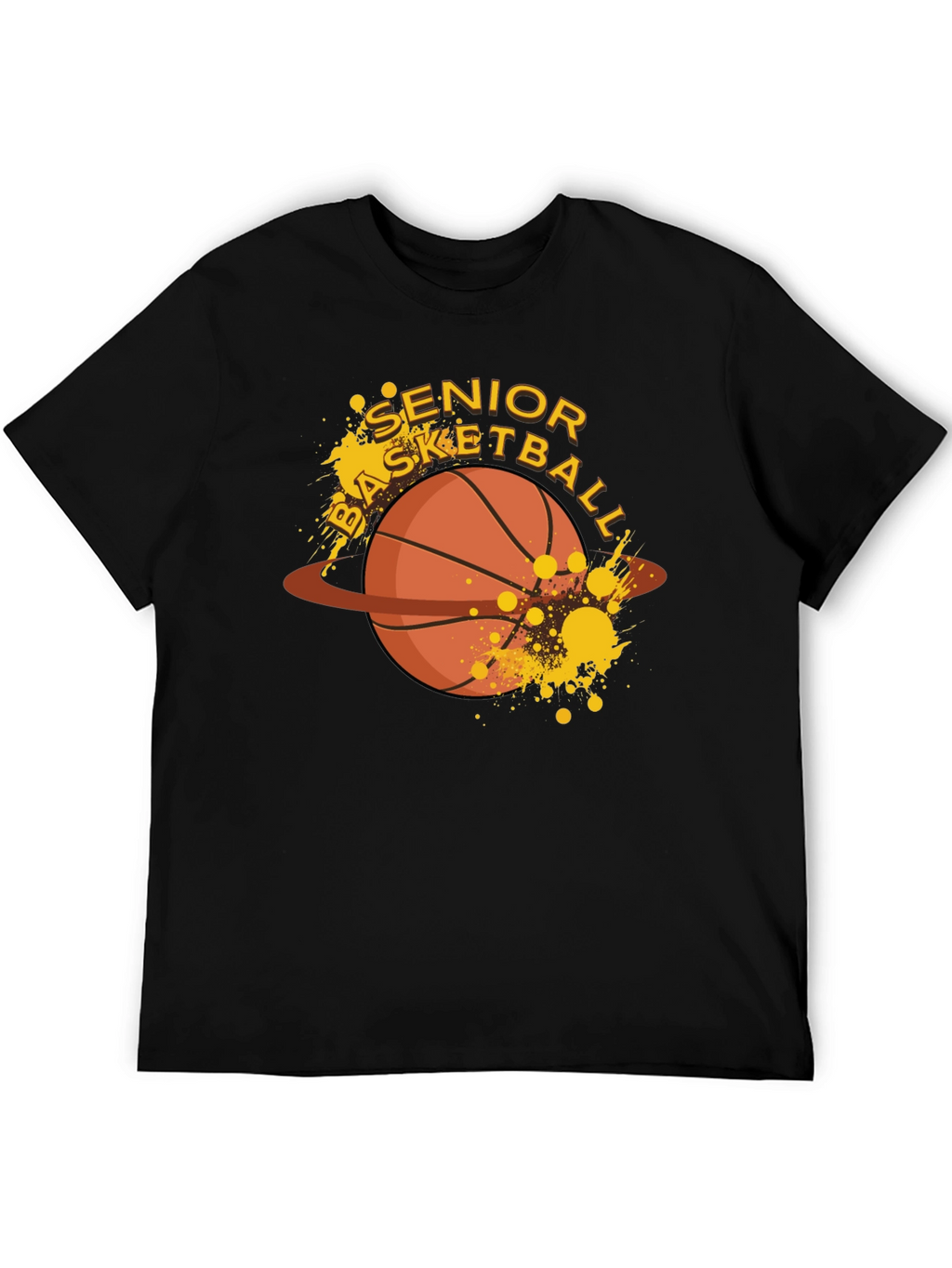 Senior Basketball Graphic T-Shirt - Black