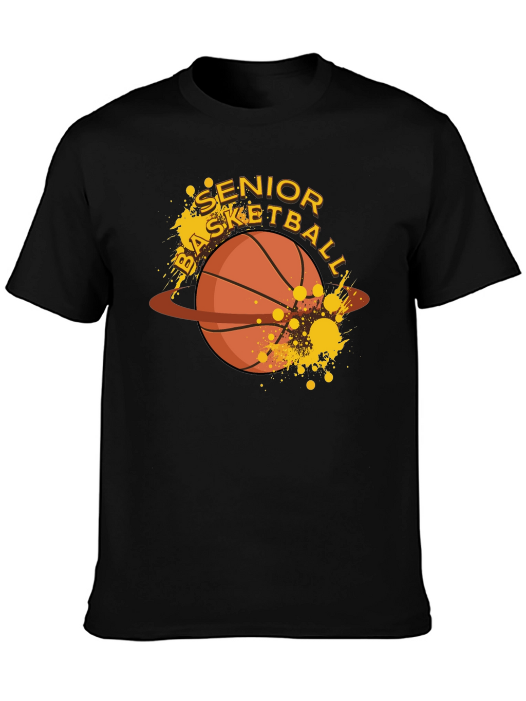 Senior Basketball Graphic T-Shirt - Black
