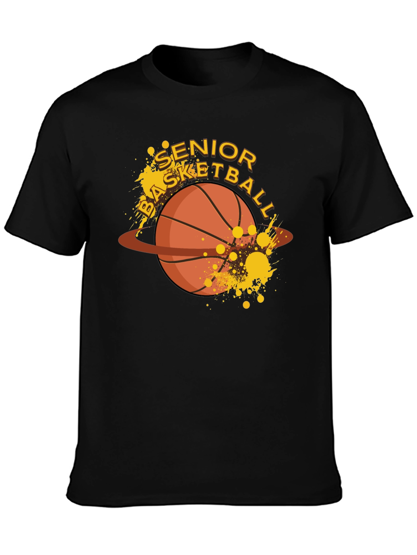 Senior Basketball Graphic T-Shirt - Black