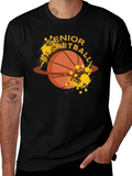 Senior Basketball Graphic T-Shirt - Black