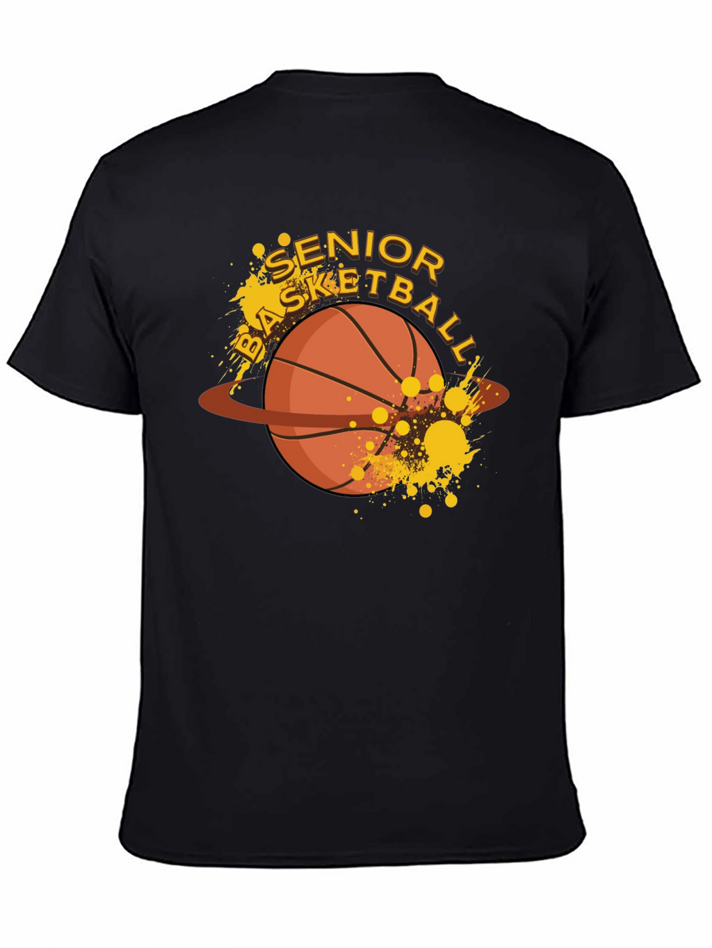 Senior Basketball Graphic T-Shirt - Black