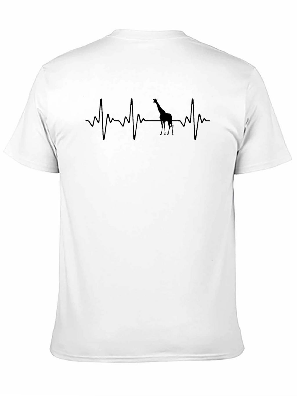Giraffe Heartbeat Graphic Tee - Black