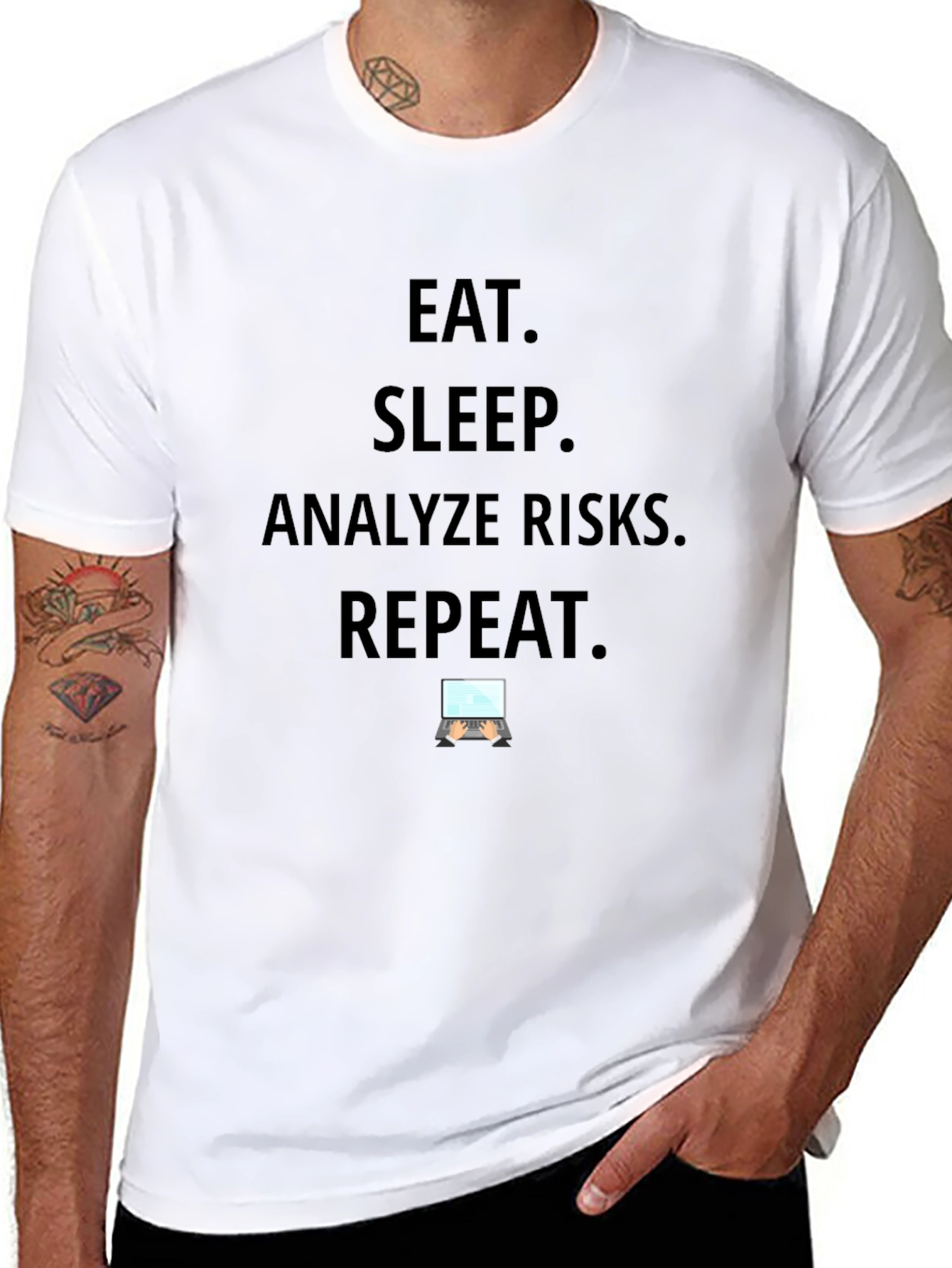 Eat Sleep Analyze Risks Repeat T-Shirt