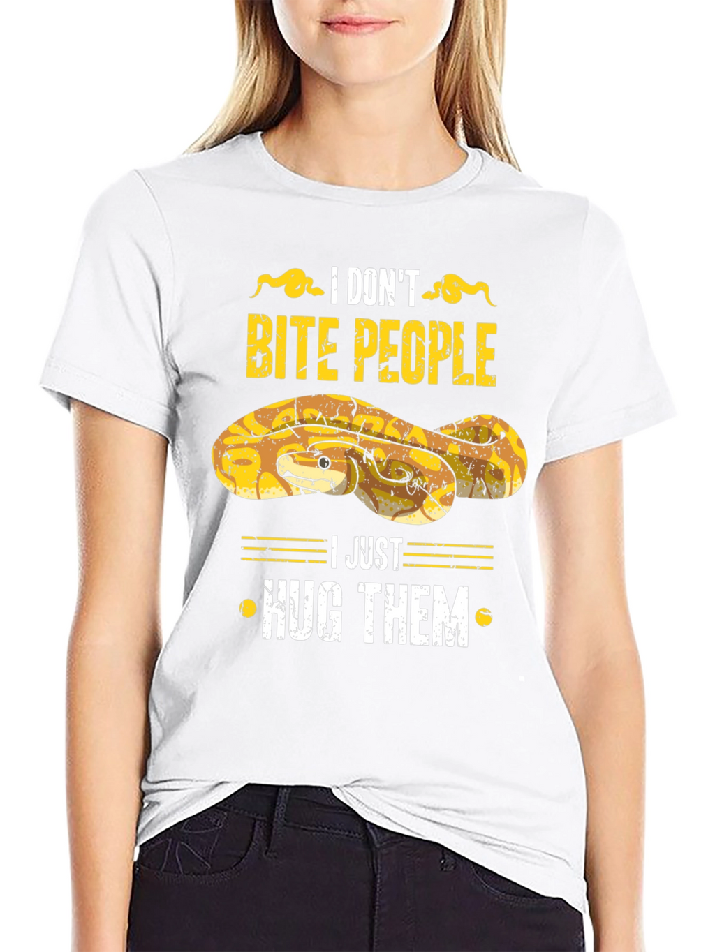 I Dont Bite People Snake Graphic Tee