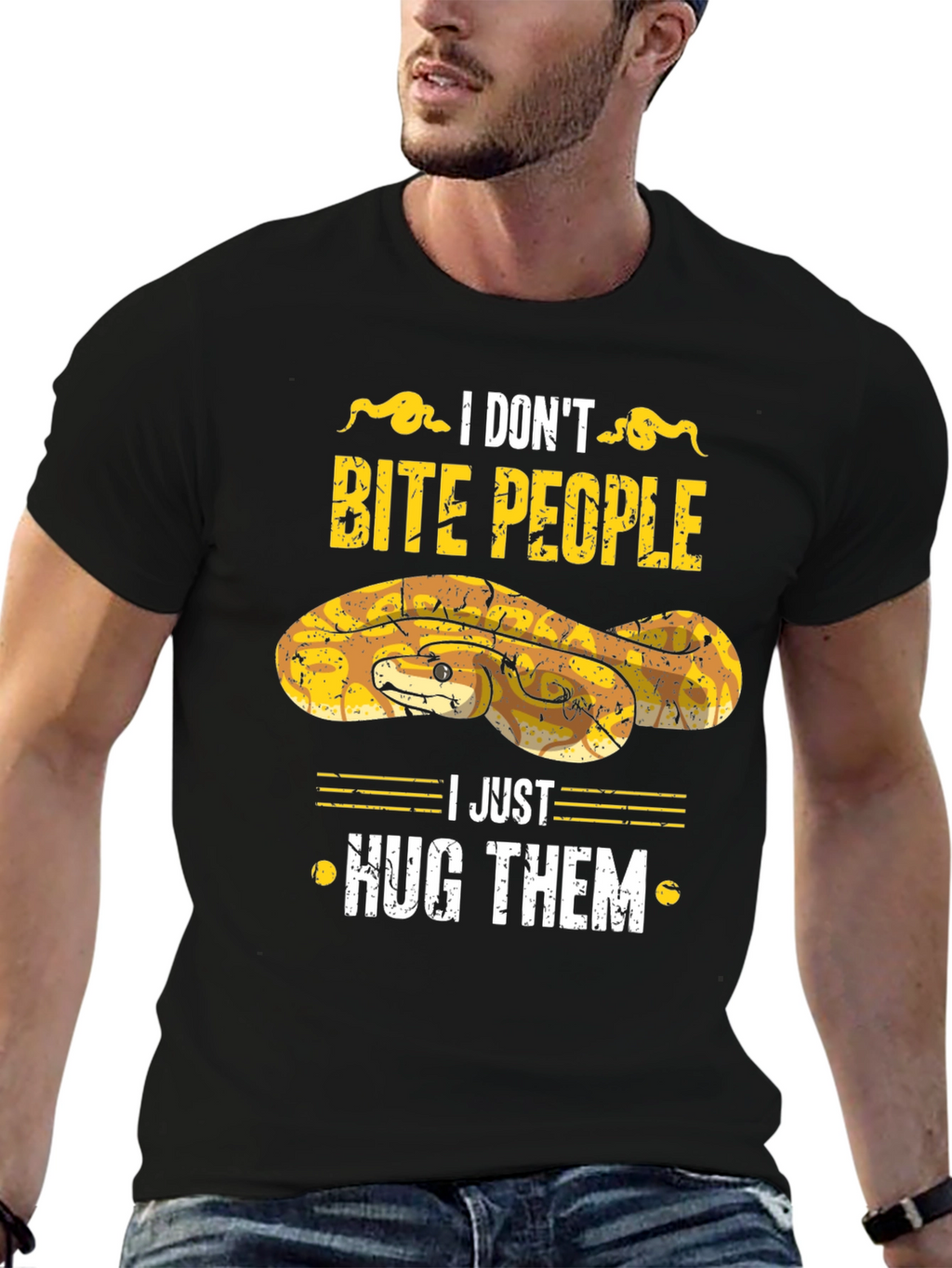 I Dont Bite People Snake Graphic Tee