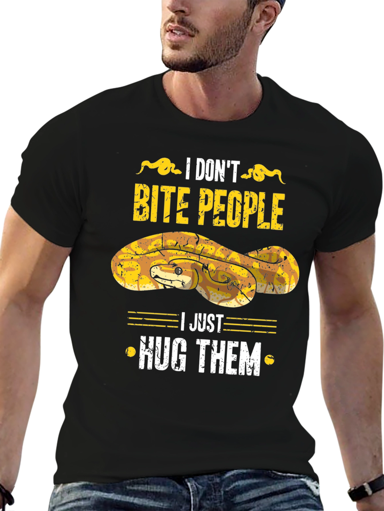 I Dont Bite People Snake Graphic Tee