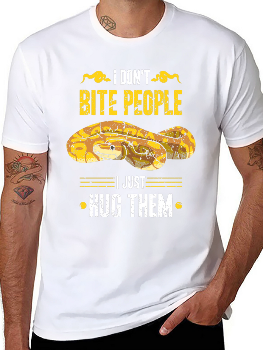 I Dont Bite People Snake Graphic Tee