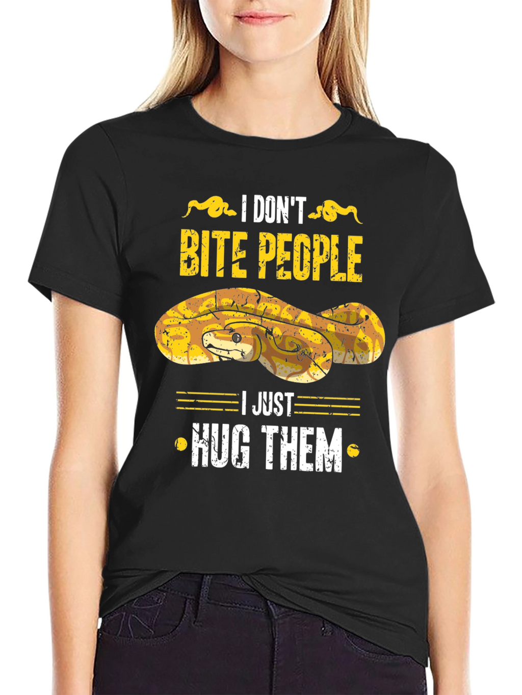 I Dont Bite People Snake Graphic Tee
